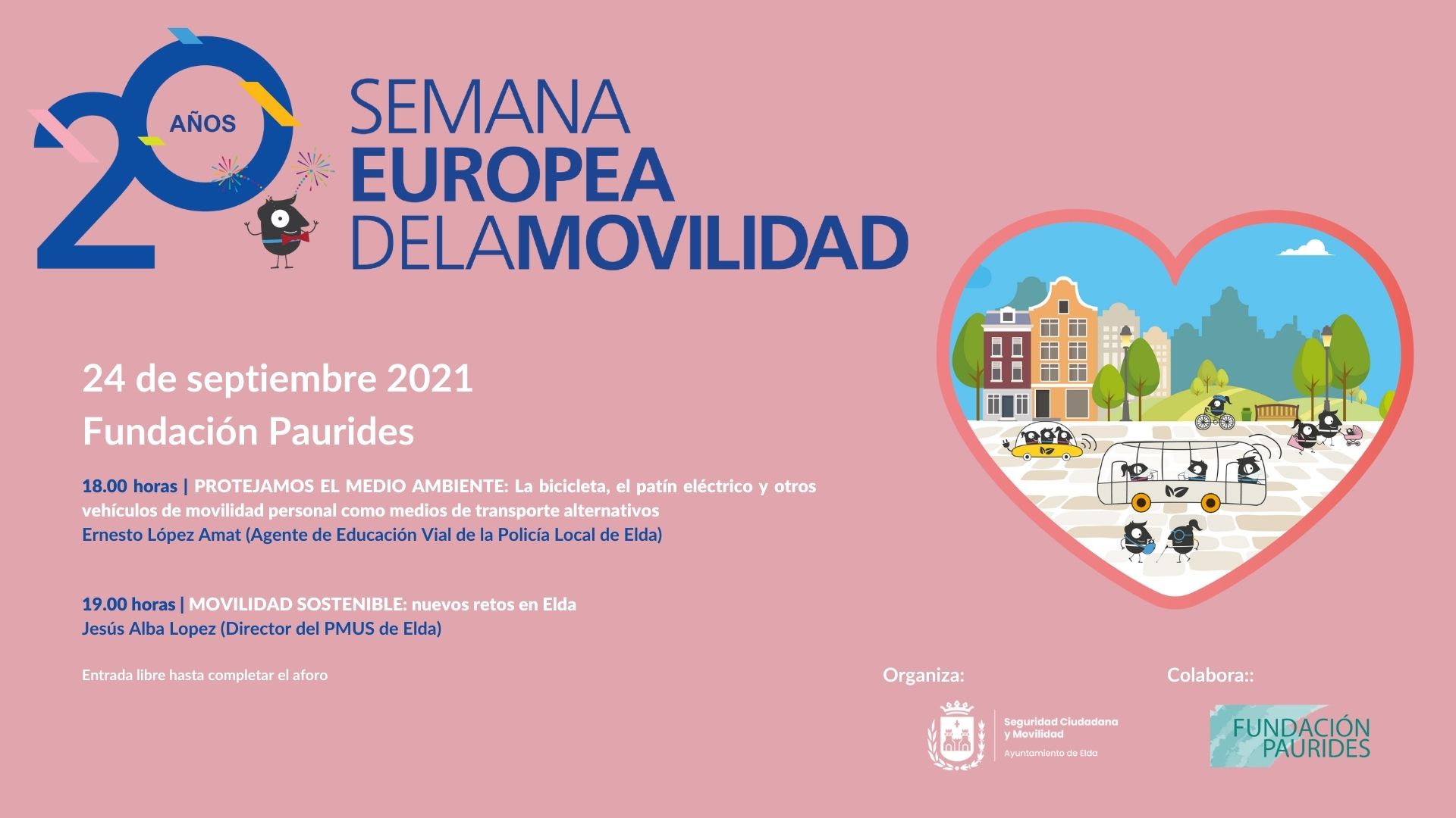 El Ayuntamiento de Elda se suma a la celebración de la Semana de la Movilidad Europea con la organización de dos conferencias