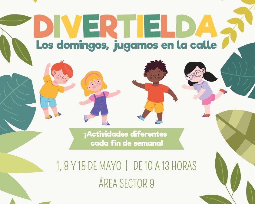 El Ayuntamiento de Elda impulsa el ocio familiar en la calle con ‘DivertiElda’, una actividad que llenará de diversión y juegos infantiles los domingos del mes de mayo