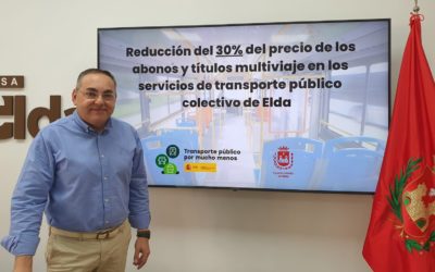 Los usuarios y usuarias del transporte público urbano de Elda se benefician desde hoy y hasta el 31 de diciembre de una bonificación del 30%