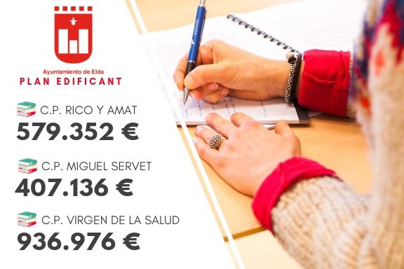 El Plan Edificant queda aprobado para los centros Virgen de la Salud, Miguel Servet y Rico y Amat