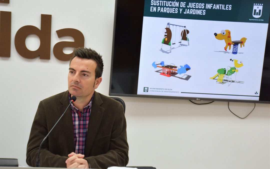 El Ayuntamiento de Elda destina 200.000 euros para la renovación de los juegos infantiles de nueve parques de la ciudad