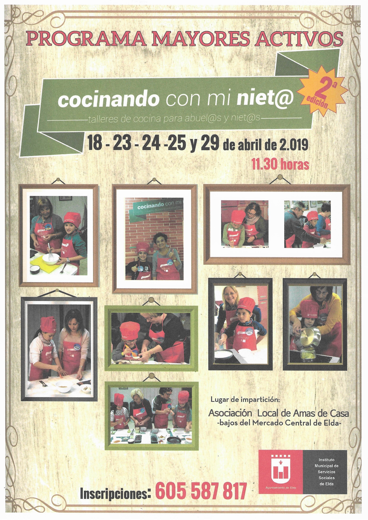 La II edición de ‘Cocinando con mi nieto’ regresa a Elda durante el mes de abril