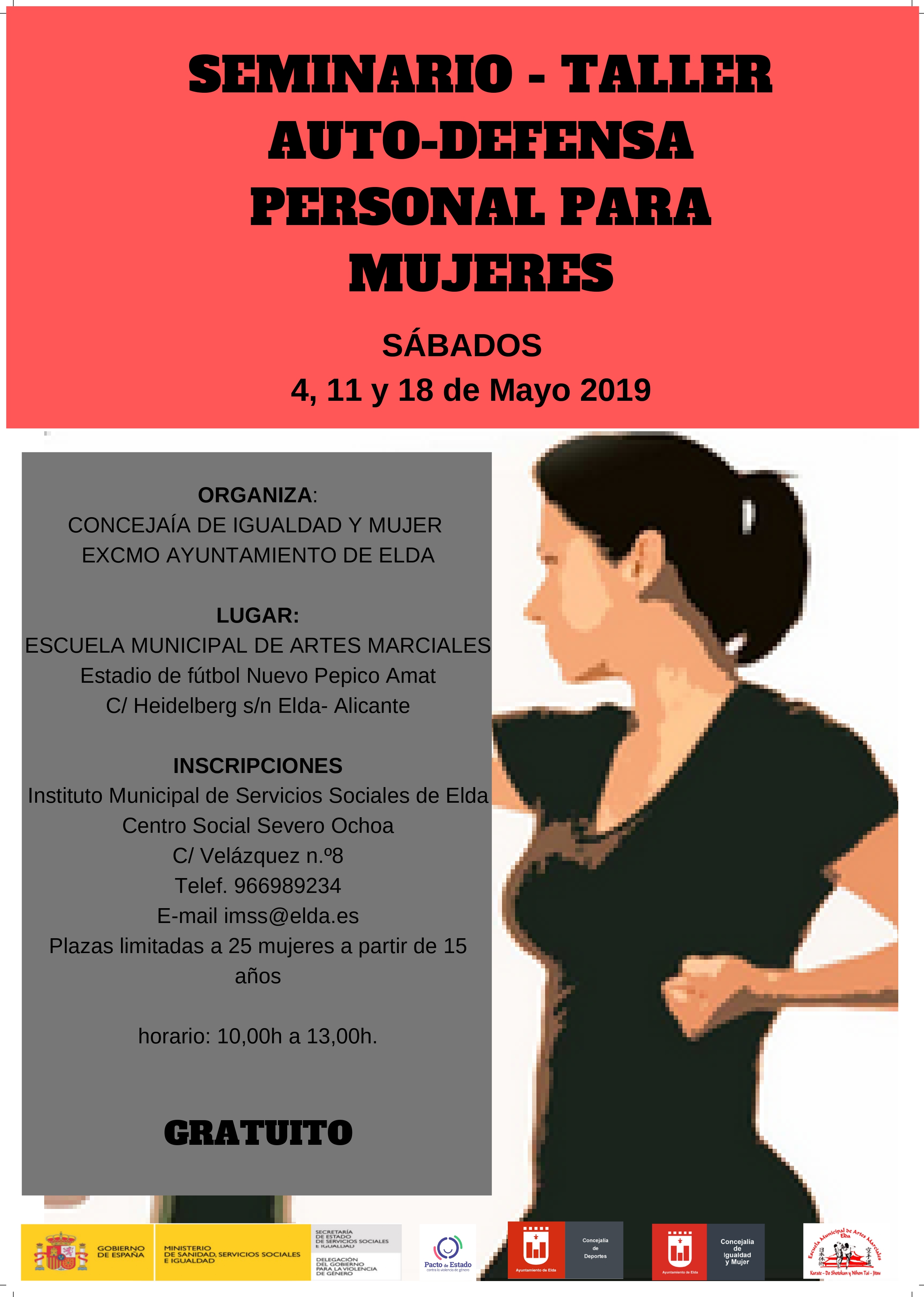 La Concejalía de Igualdad y Mujer organiza un seminario-taller de autodefensa personal para mujeres