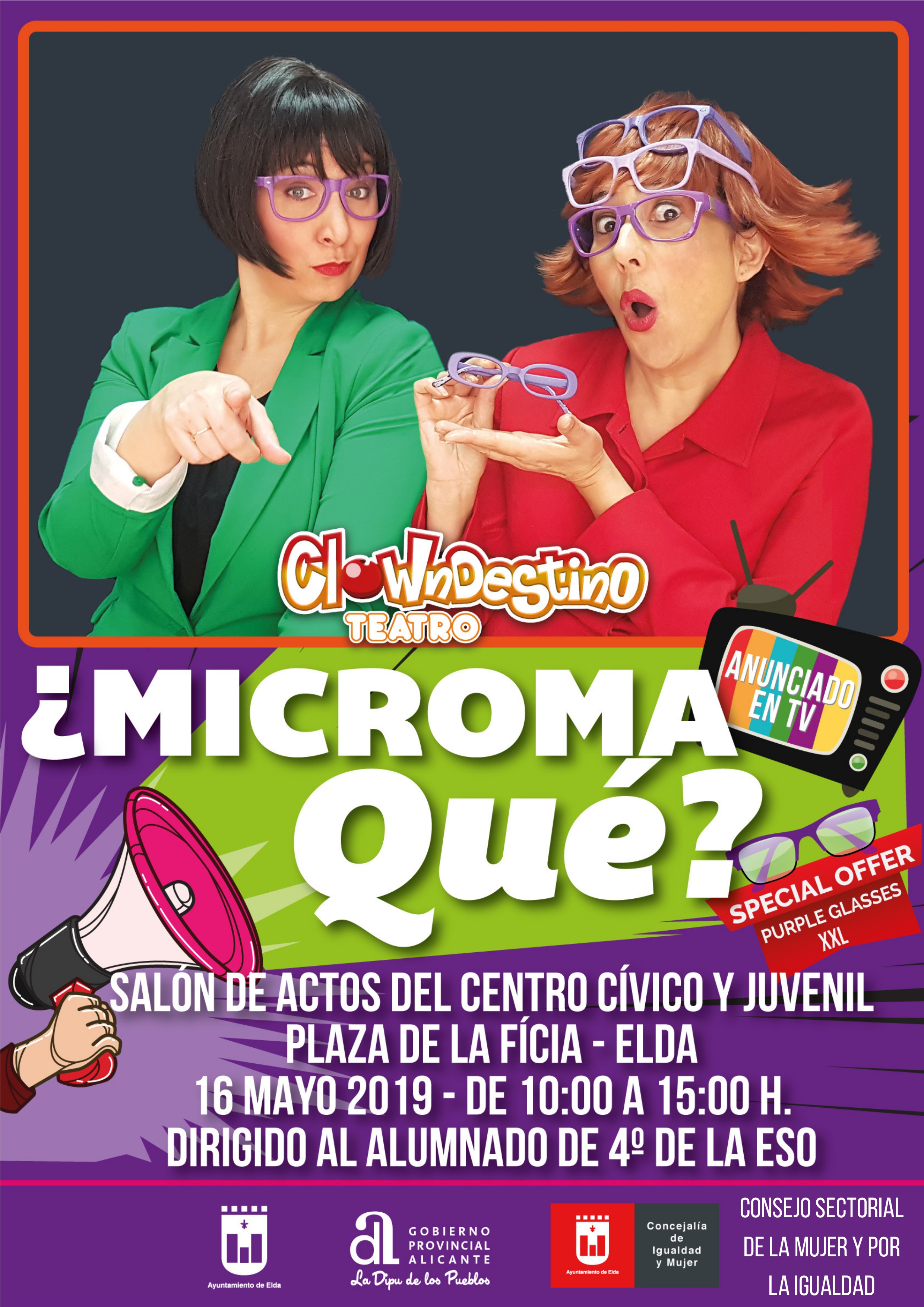 Los estudiantes de Elda reflexionarán sobre la discriminación hacia las mujeres a través de la obra de teatro ‘¿Micromaqué?’