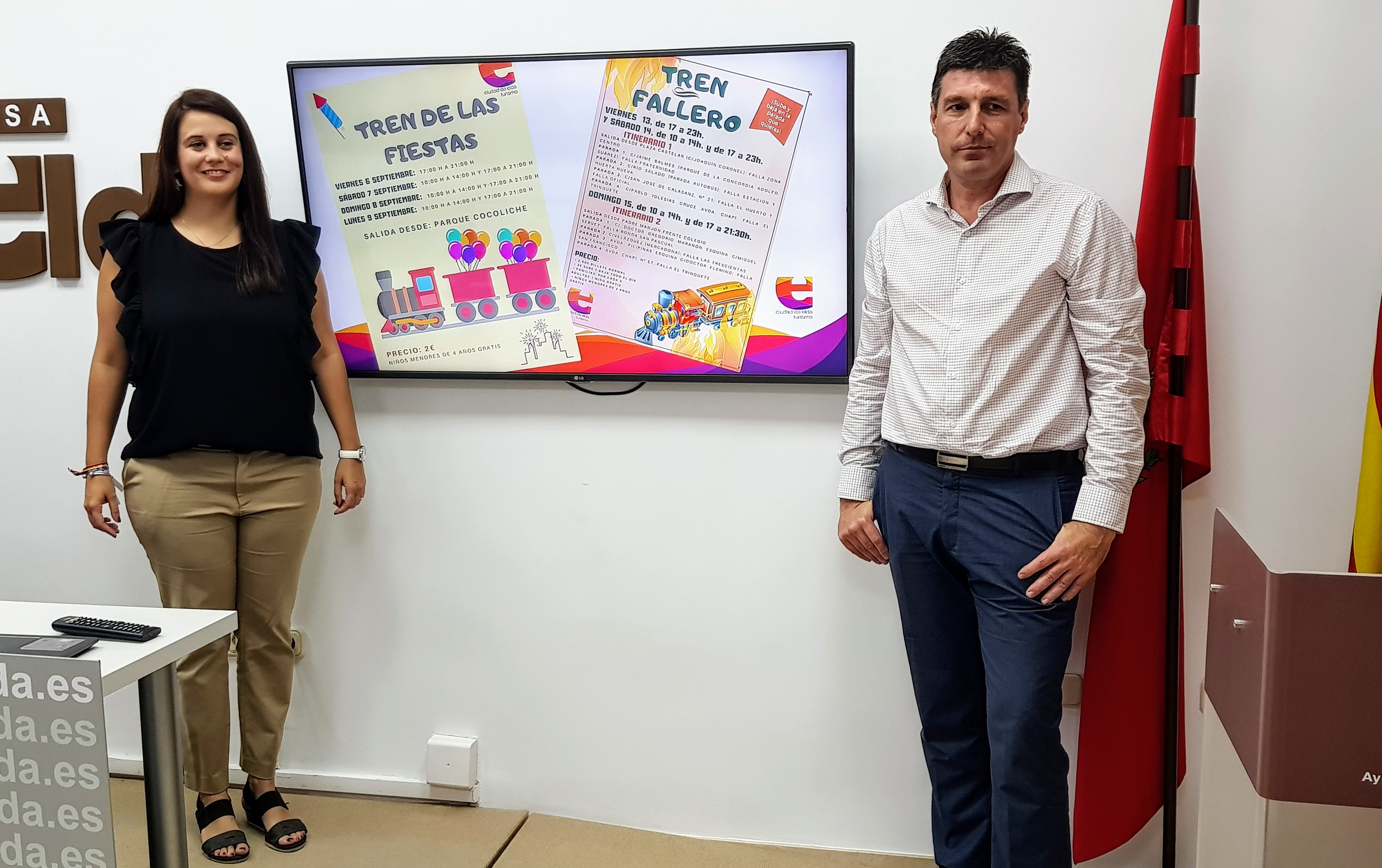 El ‘Tren de las Fiestas’ y el ‘Tren Fallero’ recorrerán los puntos neurálgicos de Elda durante las Fiestas Mayores y las Fallas