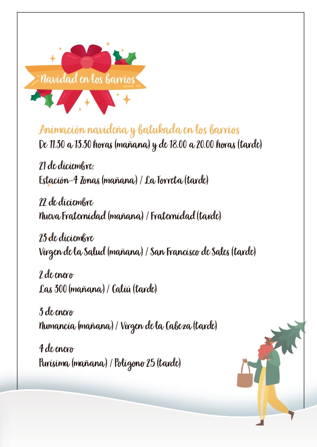 La Concejalía de Participación Ciudadana lleva la Navidad a todos los barrios de Elda