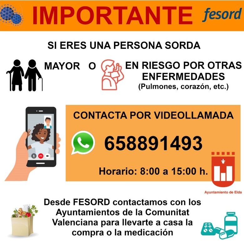 Bienestar Social ofrece asistencia por vídeollamada a las personas sordas mayores o en riesgo ante el coronavirus por otras enfermedades