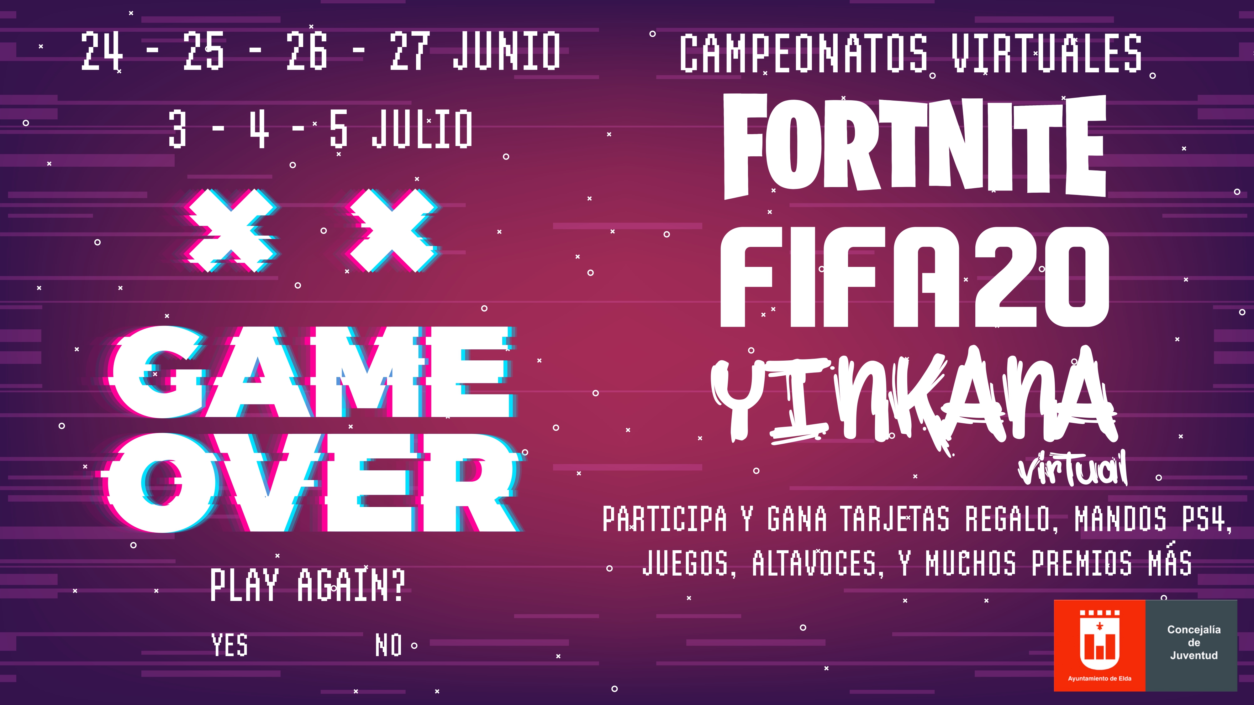 La Concejalía de Juventud organiza un programa de actividades online con torneos de FIFA 20, Fornite y Yinkana Virtual