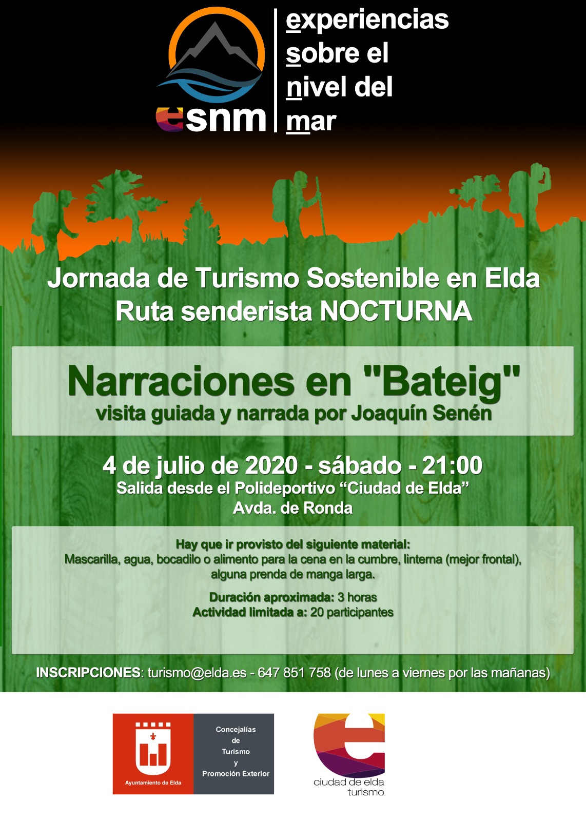 Turismo estudia la ampliación de las rutas senderistas tras el éxito de inscripción de la primera salida nocturna a Bateig