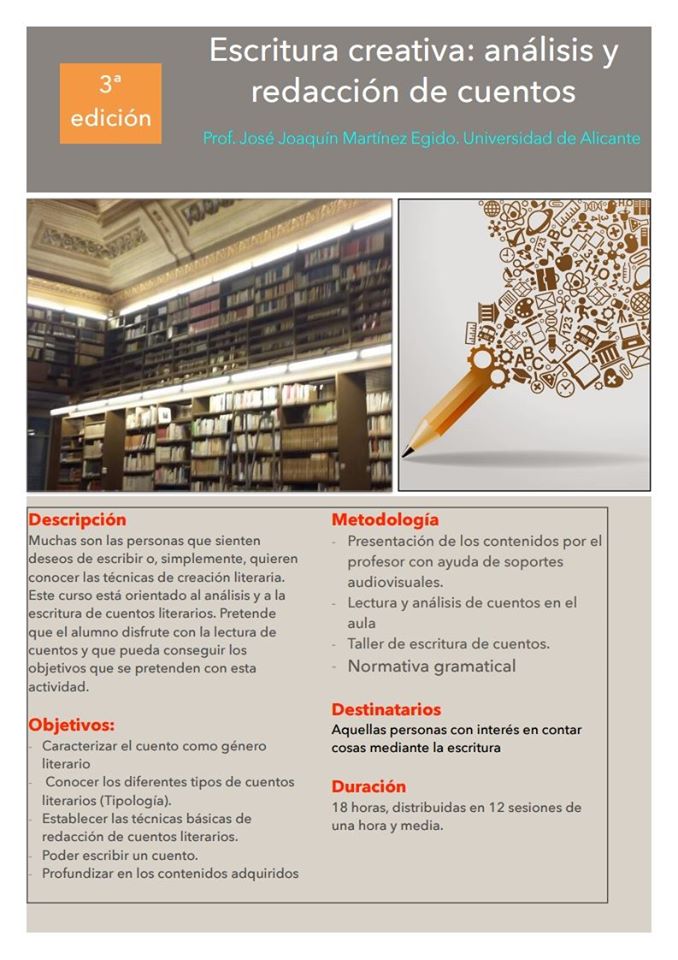 Un total de 18 alumnos completan la tercera edición del Taller de Escritura Creativa organizado por la Concejalía de Cultura