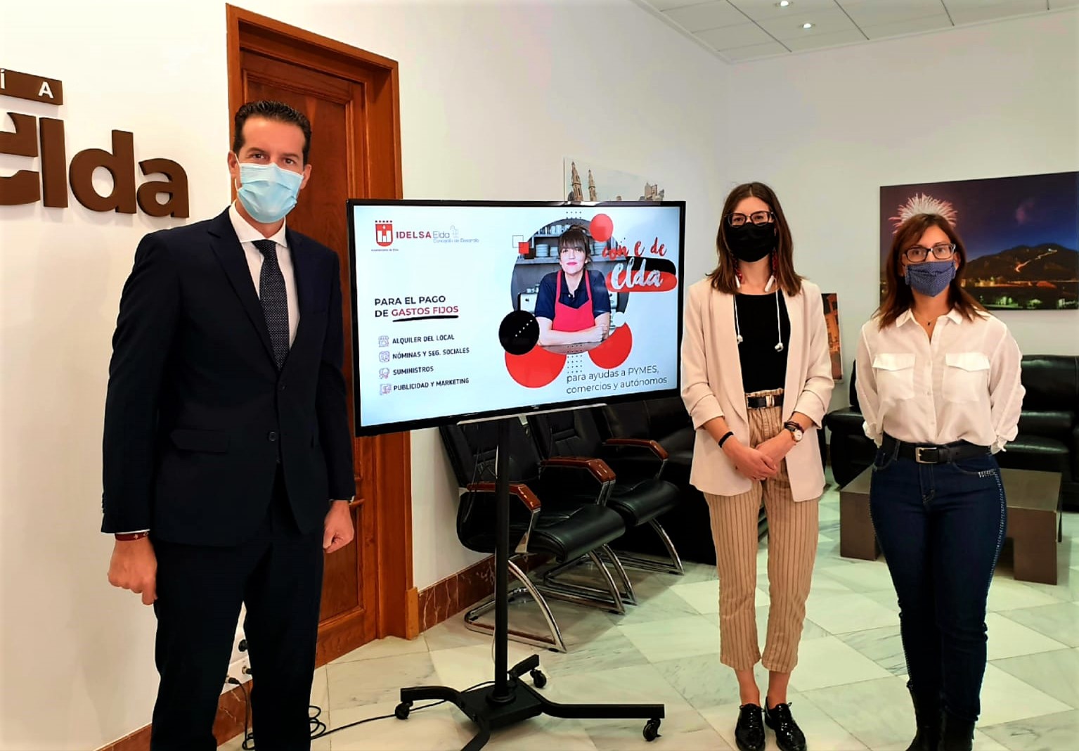 Idelsa inicia el pago de las ayudas económicas a las pymes y autónomos de Elda que se han visto afectados por la crisis del Covid-19