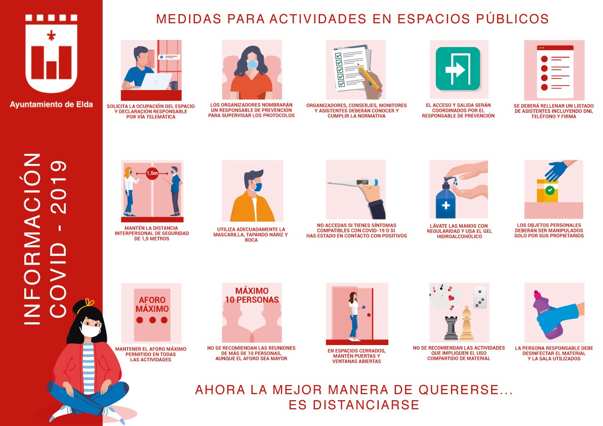 El Ayuntamiento de Elda establece las medidas de seguridad bajo las que se reabrirán los centros sociales, locales de asociaciones vecinales y socioculturales