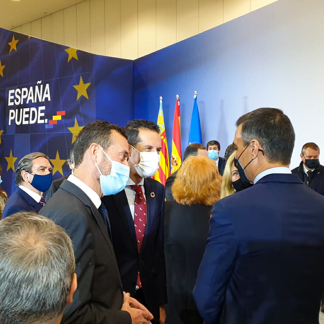 El alcalde de Elda asiste en Valencia a la presentación del Plan Nacional de Recuperación