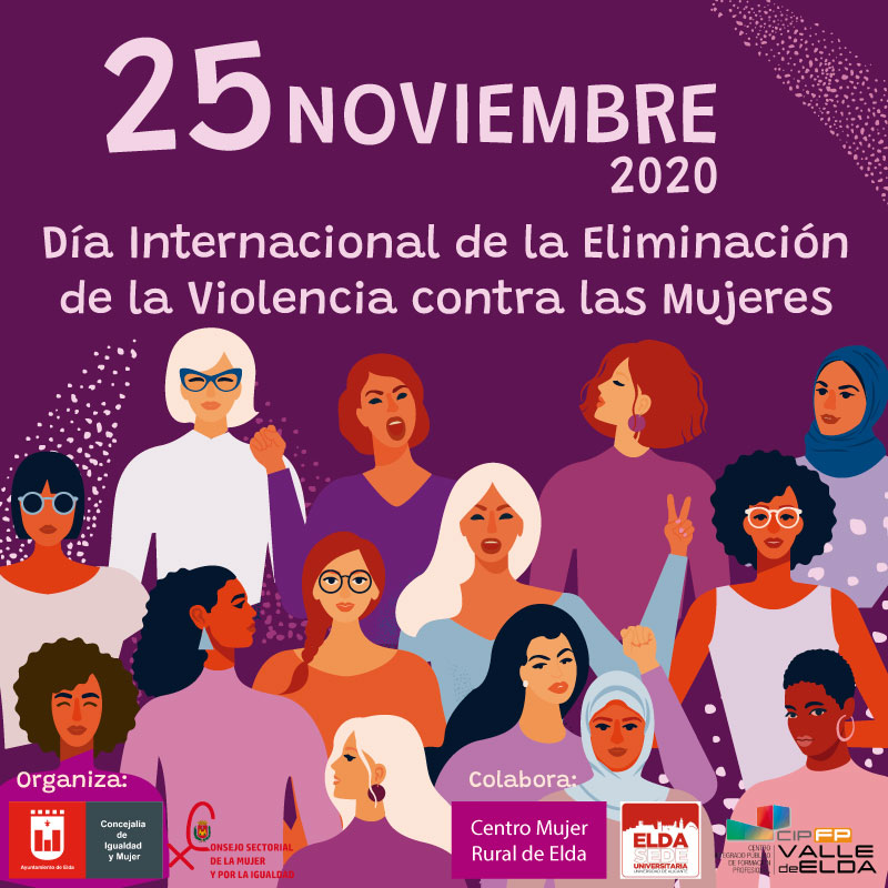 El Ayuntamiento de Elda organiza un programa de actos con motivo del Día Internacional de la Eliminación de la Violencia contra la Mujer