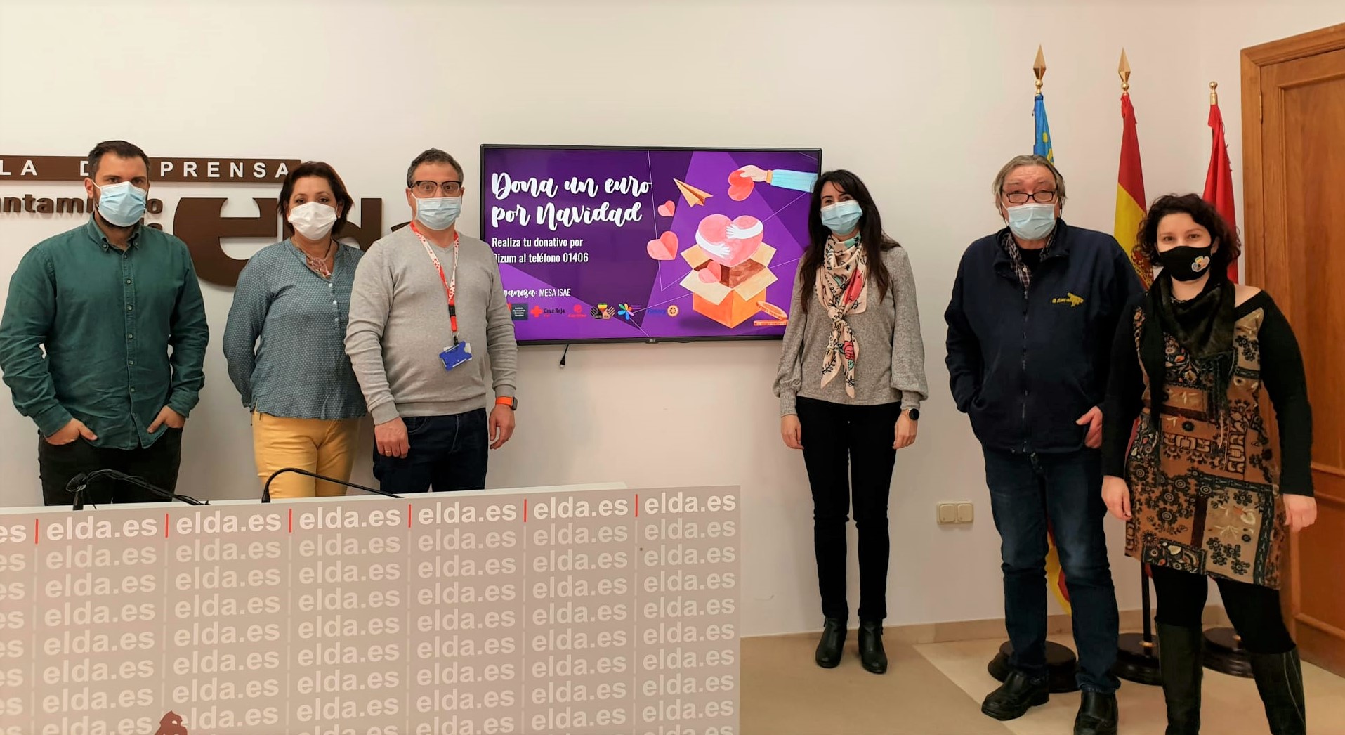 La Mesa ISAE organiza la campaña ‘Dona 1 euro por Navidad’ para recaudar fondos para las familias de Elda atendidas por las ONG