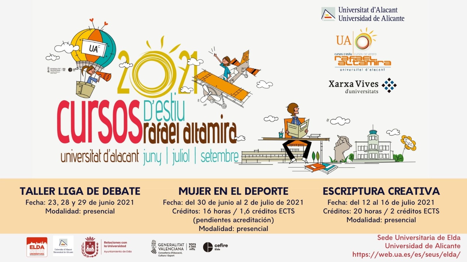 La Sede Universitaria de Elda impartirá tres cursos de verano de la Universidad de Alicante