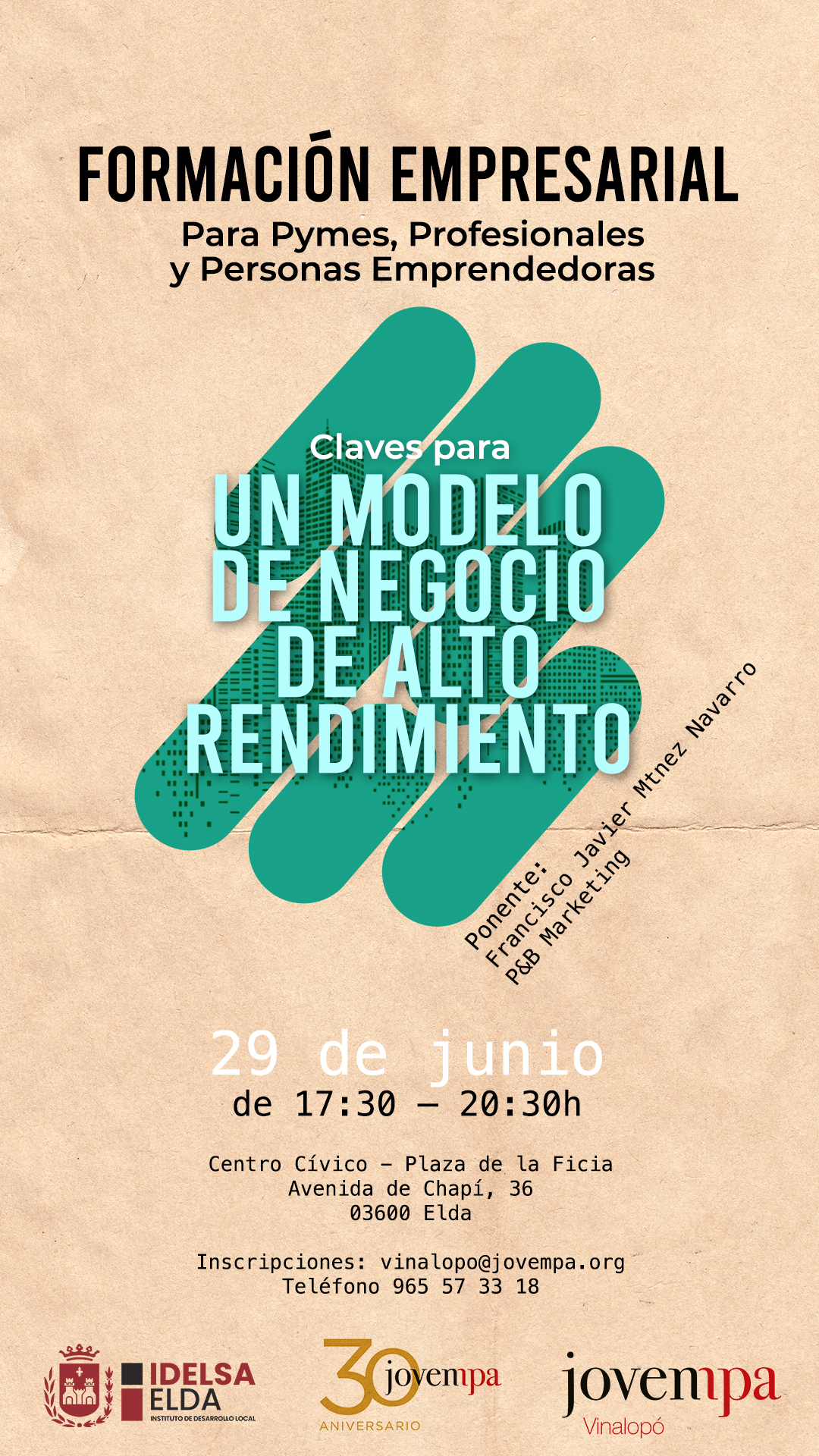 Idelsa y Jovempa ofrecen un taller formativo para la puesta en marcha de un modelo de negocio de alto rendimiento