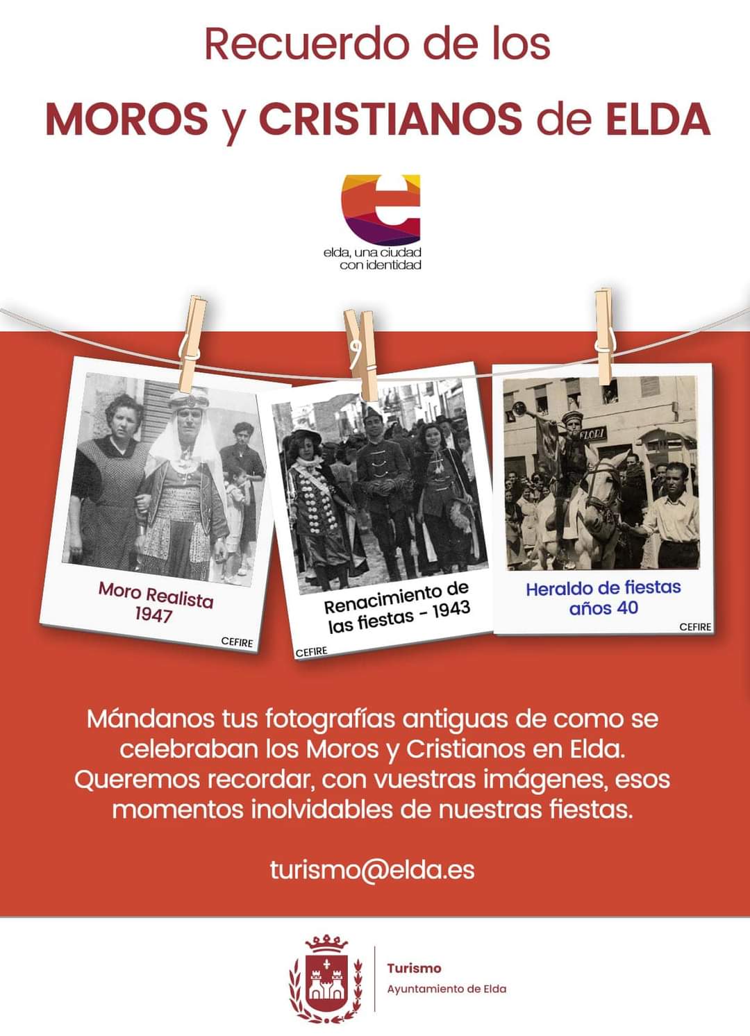 El Ayuntamiento de Elda pone en marcha una campaña para recordar las fiestas de Moros y Cristianos a través de fotografías antiguas