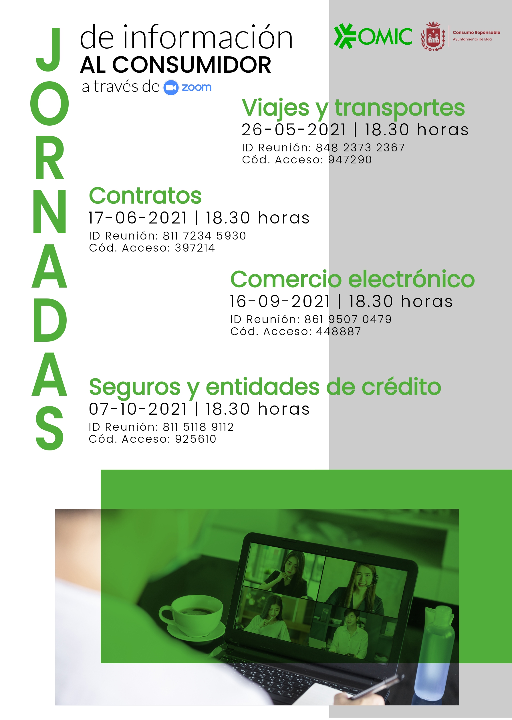 La OMIC de Elda organiza la tercera sesión de las Jornadas Informativas al Consumidor que versará sobre los riesgos del comercio digital