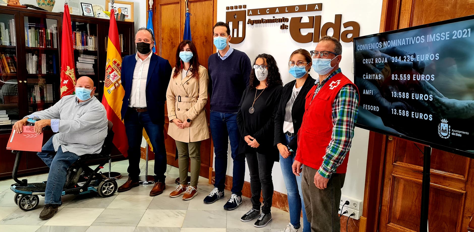 El Ayuntamiento de Elda duplica en dos años el importe de los convenios nominativos con las ONG y asociaciones que colaboran con el IMMSE