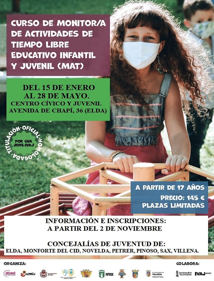 La Concejalía de Juventud pone en marcha un curso de Monitor de Actividades de Tiempo Libre Educativo Infantil y Juvenil