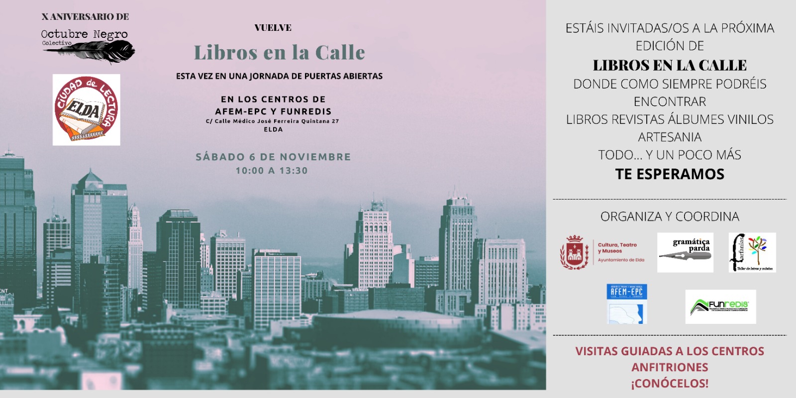 Las instalaciones de la AFEM-EPC y Funredis acogen este sábado la recuperación de ‘Libros en la Calle’ como punto de encuentro cultural