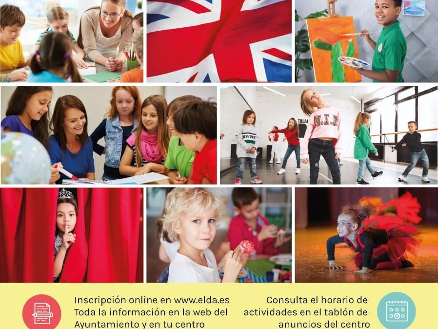 El plazo de inscripción en las actividades extraescolares gratuitas ofrecidas por el Ayuntamiento de Elda se abre el 13 de septiembre