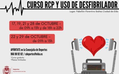 El Ayuntamiento de Elda ofrece un curso de reanimación y utilización de desfibriladores dirigido a entrenadores y monitores deportivos