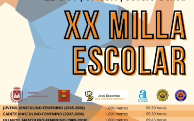 Cerca de un millar de niños y niñas participan el próximo sábado en la XX Milla Escolar de Elda