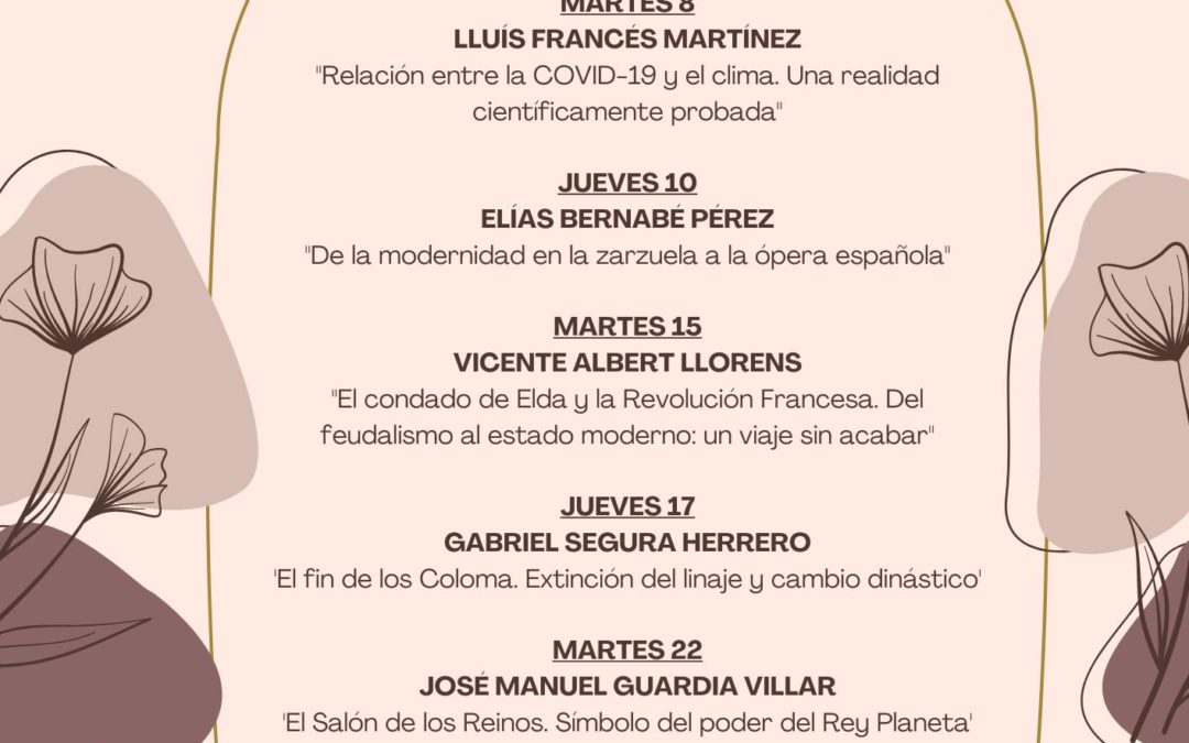 Las Aulas de la Tercera Edad nos proponen un nuevo ciclo de conferencias para noviembre