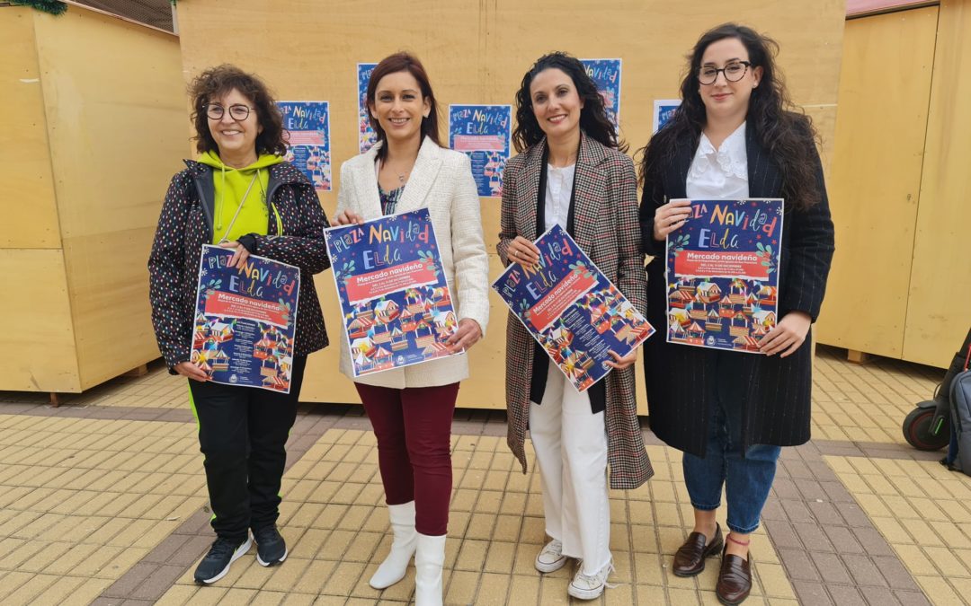 El Mercado Navideño de Elda vuelve a la Plaza de la Hispanidad con veinte puestos de establecimientos comerciales de la ciudad
