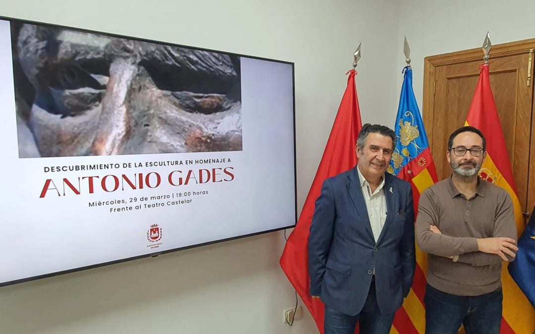 La ciudad de Elda rinde mañana homenaje a Antonio Gades con el descubrimiento de una escultura de bronce instalada a las puertas del Teatro Castelar