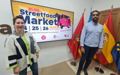 La Plaza Castelar acogerá del 24 al 26 de marzo la séptima edición del Elda Street Food Market con actuaciones musicales, humor y gastronomía internacional de calidad