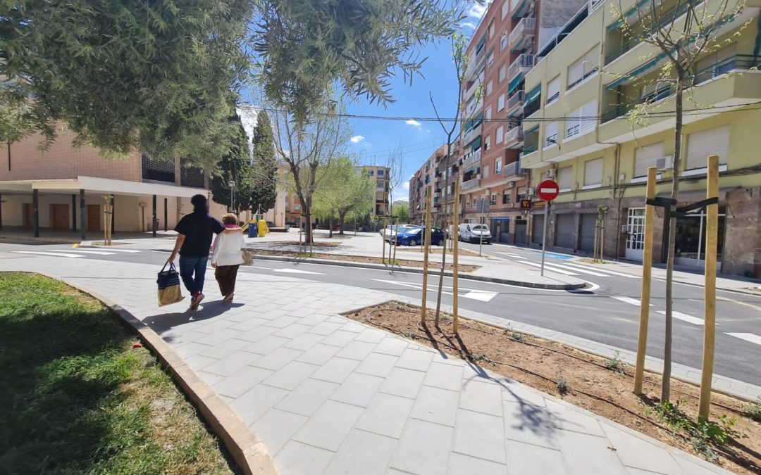 El barrio de la Feria-Cocoliche reabre al tráfico todas sus calles tras la finalización de las obras de remodelación integral de los viales y la creación de nuevas zonas verdes