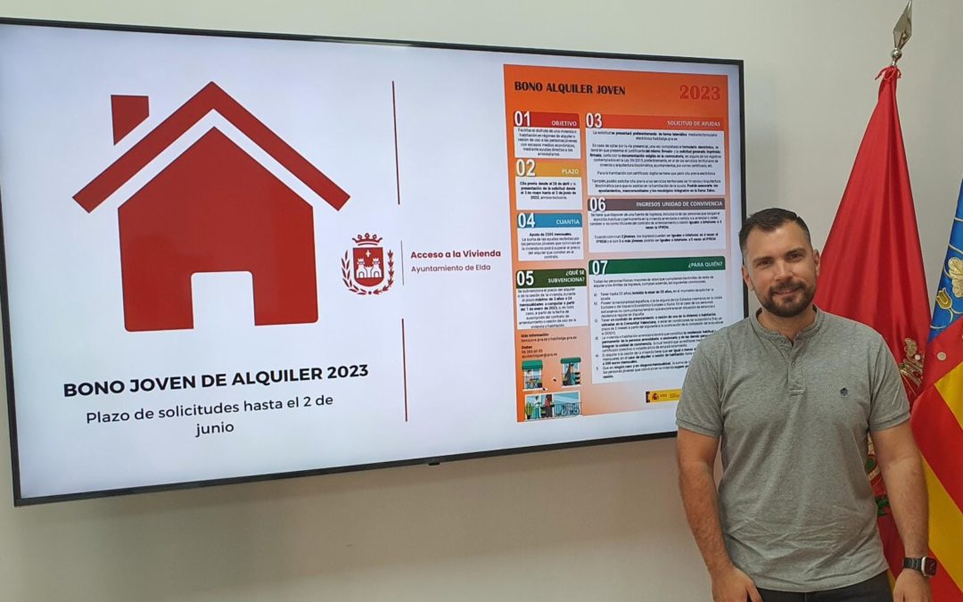 El Ayuntamiento de Elda inicia la tramitación del Bono Joven Alquiler para facilitar a los jóvenes el acceso a una vivienda de alquiler