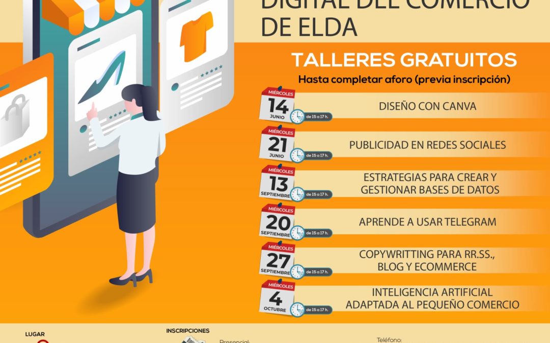 El Ayuntamiento pone en marcha la segunda edición del programa de talleres para ayudar a los comercios de Elda en su proceso de transformación digital