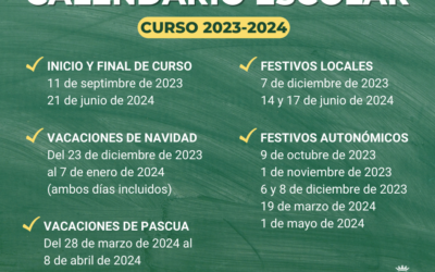 El Consejo Escolar Municipal acuerda que los días no lectivos del próximo curso sean el 7 de diciembre de 2023 y el 14 y 17 de junio de 2024