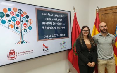 El alumnado de Primaria de nueve centros educativos de Elda recibirá formación sobre hábitos saludables y primeros auxilios