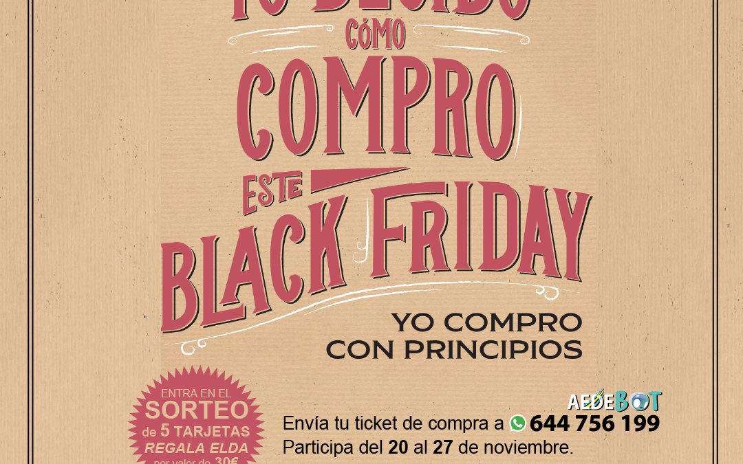 La Asociación de Empresarios de Elda, en colaboración con el Ayuntamiento, realiza una campaña promocional para incentivar la compra en el comercio local durante el ‘Black Friday’