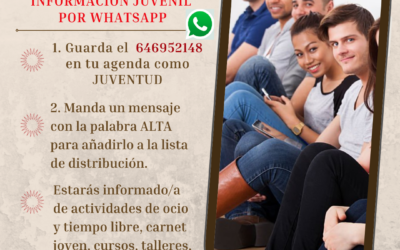 El Ayuntamiento de Elda pone en marcha una lista de distribución para enviar información juvenil a través de Whatsapp