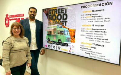 Elda se convertirá del 15 al 17 de marzo en epicentro gastronómico y musical de la comarca con la llegada a la Plaza Castelar de la octava edición del Street Food Market