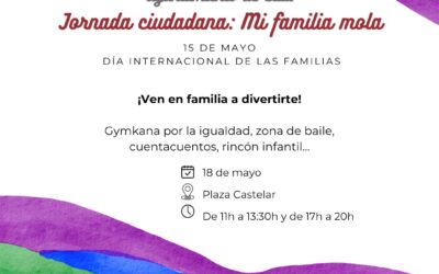 La Plaza Castelar acogerá el 18 de mayo la celebración del Día de las Familias con una jornada destinada a fomentar la educación en valores igualitarios dentro de la diversidad