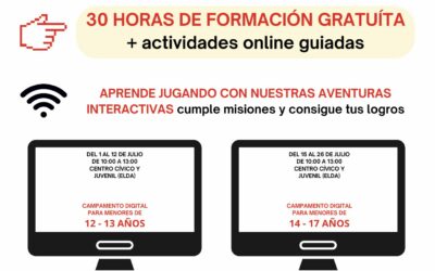 El Ayuntamiento de Elda organiza a lo largo del mes de julio dos Campamentos Digitales dirigidos a chicos y chicas de entre 12 y 17 años