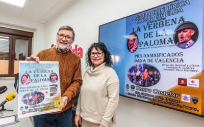 La Agrupación Lírica ‘Ciudad de Elda’ se subirá el próximo 16 de febrero a las tablas del Teatro Castelar a beneficio de los afectados por la DANA en municipios de la provincia de Valencia