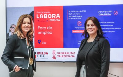 Elda acogerá el próximo 26 de febrero el foro ‘Labora en Ruta’ que permitirá conectar a empresas con personas que están en búsqueda activa de empleo