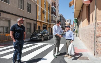 El Ayuntamiento de Elda finaliza los trabajos de renovación de la red de agua potable, ampliación de aceras y mejora del pavimento en el entorno del parque Adolfo Suárez