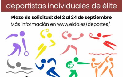 El Ayuntamiento de Elda abre el próximo 2 de septiembre el plazo para solicitar las subvenciones a deportistas individuales de élite