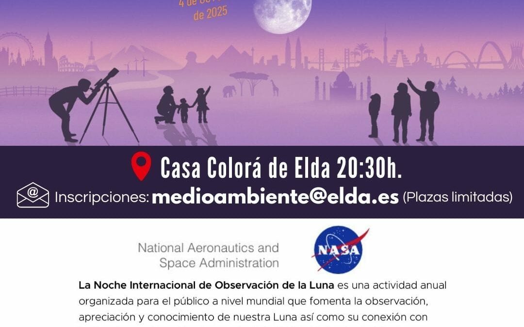 Elda se sumará el 4 de octubre a la Noche Internacional de Observación de la Luna con un evento familiar en la Casa Colorá
