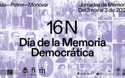 Elda, Petrer y Monóvar conmemorarán en noviembre el Día de la Memoria Democrática con rutas guiadas, conferencias y presentaciones literarias