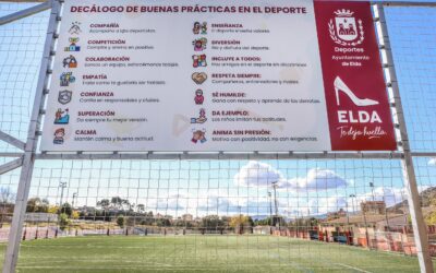 El Ayuntamiento de Elda impulsa el Juego Limpio instalando paneles con un decálogo de Buenas Prácticas en instalaciones deportivas